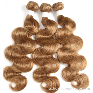 10A  Grade human hair bundles, #30   body wave Brazilian hair bundles Human